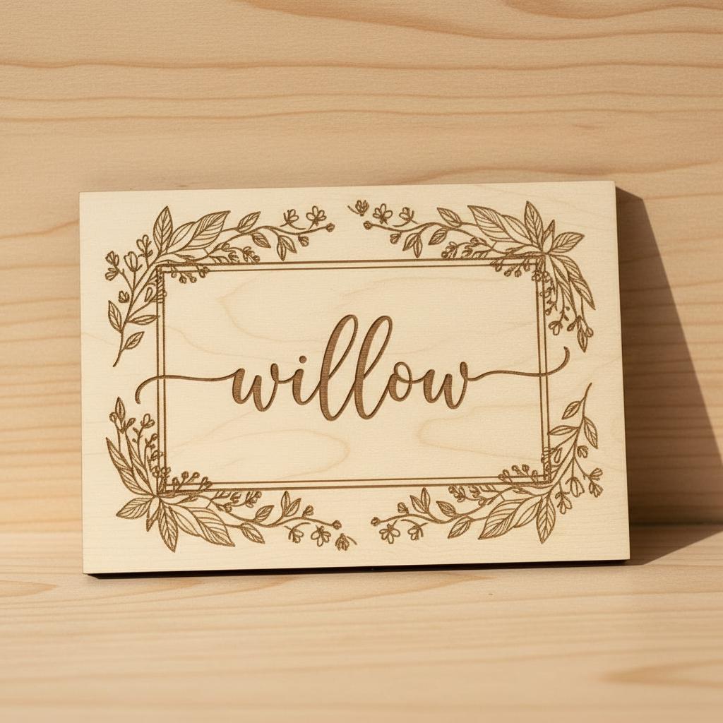 Personalized Wooden Baby Name Sign, Nursery Name Announcement Decor