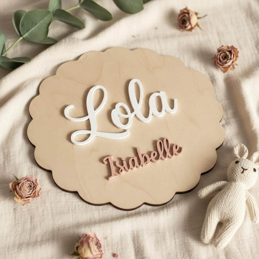 Personalized Baby Name Sign, Wooden Nursery Name Plaque, Sign for Hospital, Baby Name Reveal