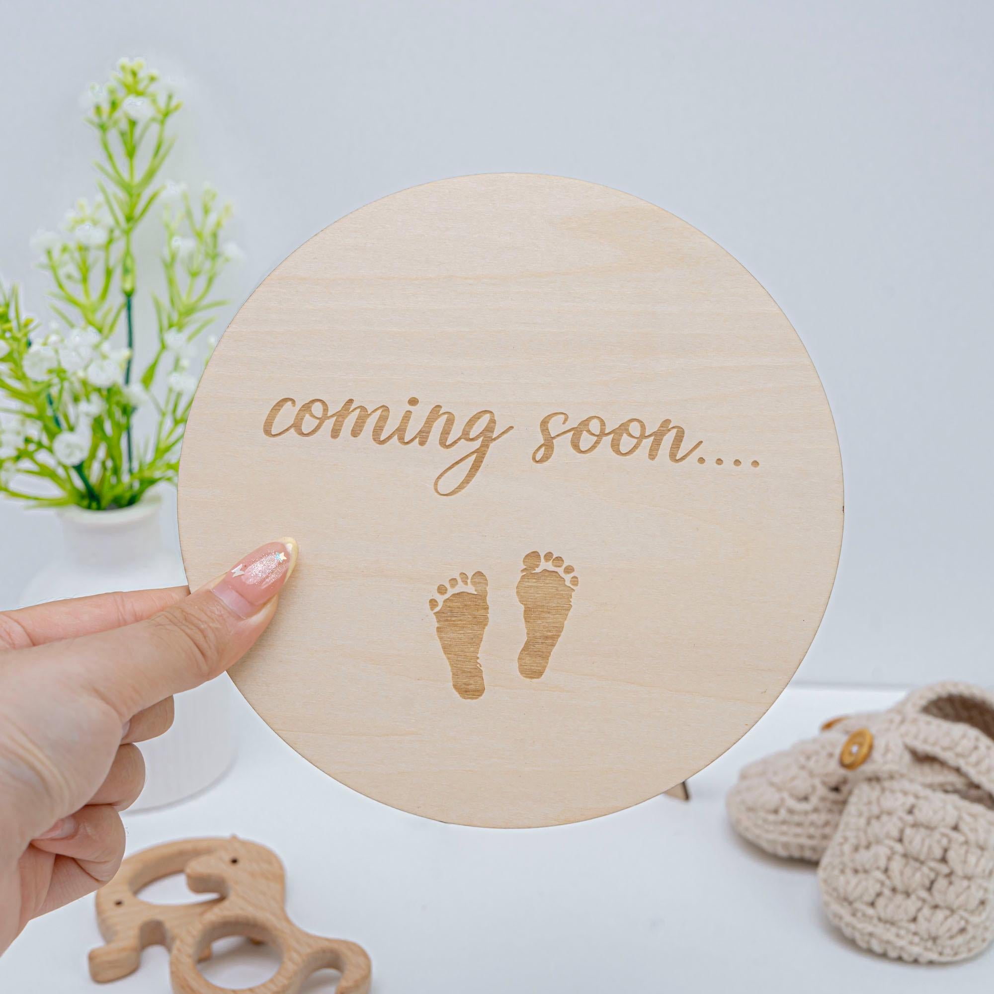 Wooden Pregnancy Announcement Sign, Baby Reveal Announcement, Coming Soon Sign, Baby Announcement Sign, Baby Announcement,Expecting Mom Gift