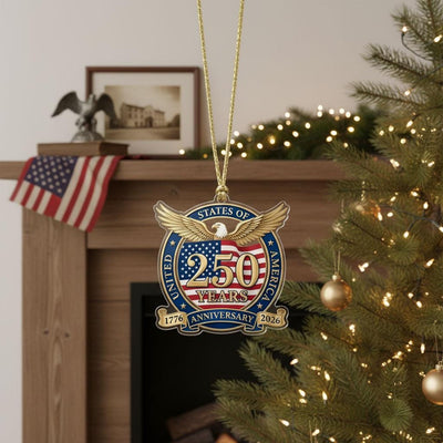 United States 250th Ornament, Semiquincentennial Eagle Emblem, 1776-2026 Patriotic Anniversary Gift, USA 250 Years Decor