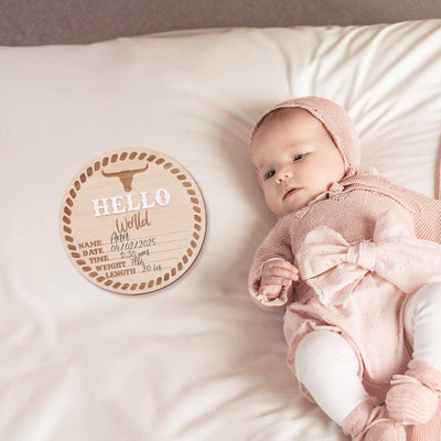 Baby Boy Announcement Sign, Baby Announcement Name Sign for Hospital, Name Plate Announcement, Newborn Sign for Boy, Newborn Gift, 3D Sign