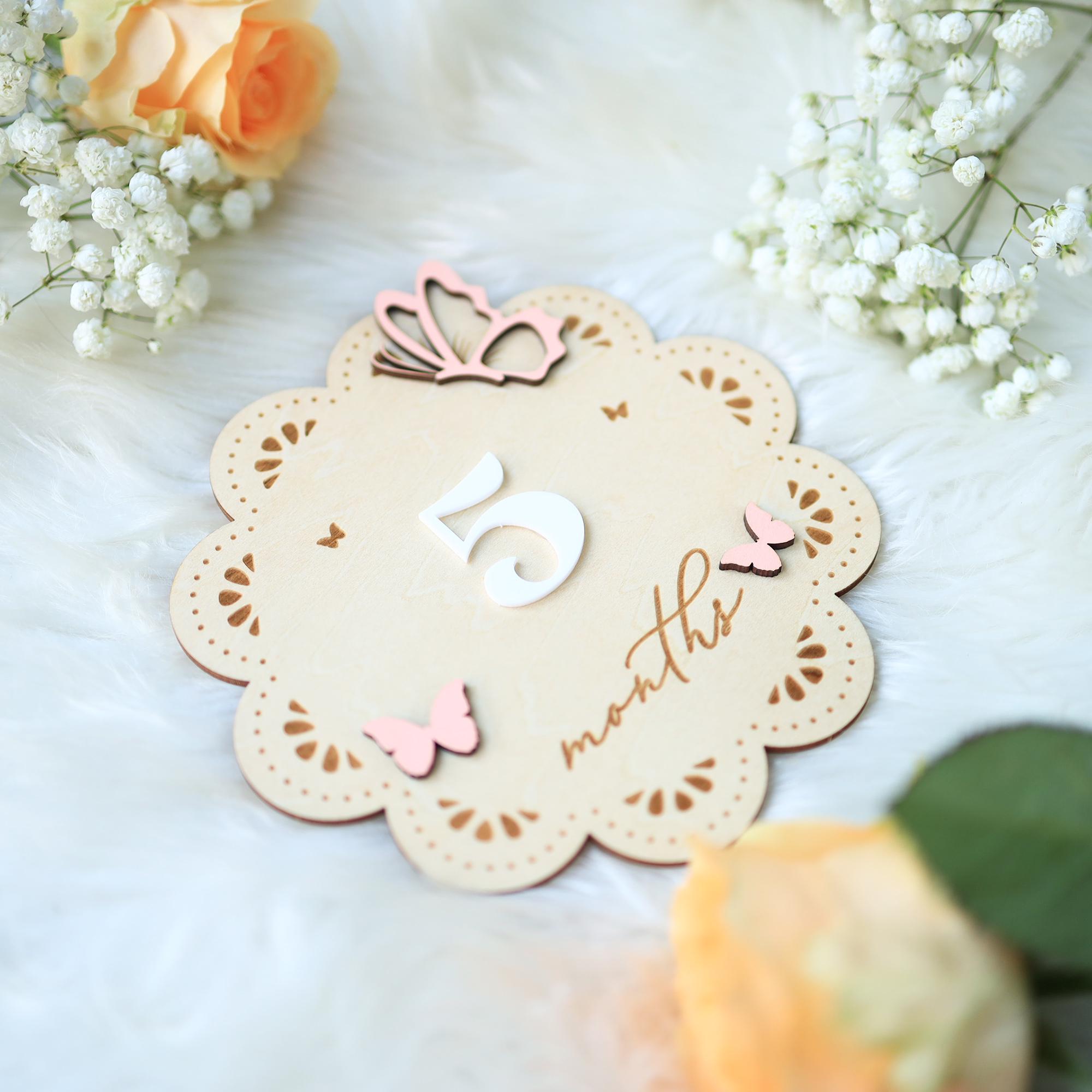 Baby Girl Monthly Milestone, Baby Girl Sign, Butterfly Baby Girl Milestone Card, Baby Shower Months, Baby Milestone Sign, Baby Photo Prop