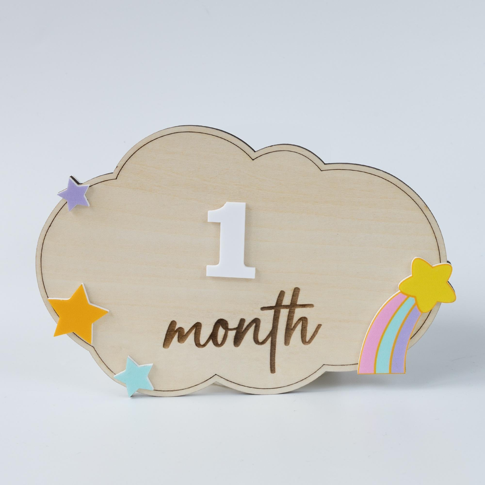 Personalized Baby Milestone Sign, Interchangeable Milestone Cards, Baby Monthly Milestone Marker, Wooden Baby Photo Prop, Baby Shower Gift
