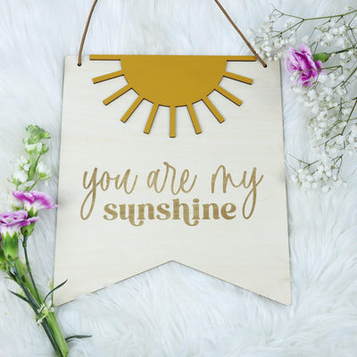 You Are My Sunshine Wall Art, Pennant Sign, Boho Nursery Decor, Baby Bedroom Decor, Nursery Decor, Baby Room Decor Nature, Baby Wall Art