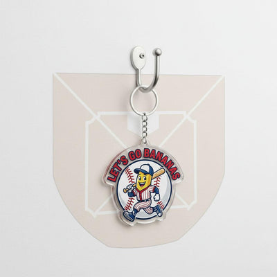 Funny Baseball Keychain, Cute Baseball Fan Keychain, Baseball Bag Charm, Acrylic Baseball Keychain, Baseball Lover Gift