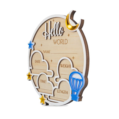 Hello World Sign, Wooden Birth Announcement Sign, Baby Announcement Sign,Hospital Sign,Hospital Birth Announcement,Baby Name Sign,Baby Stats