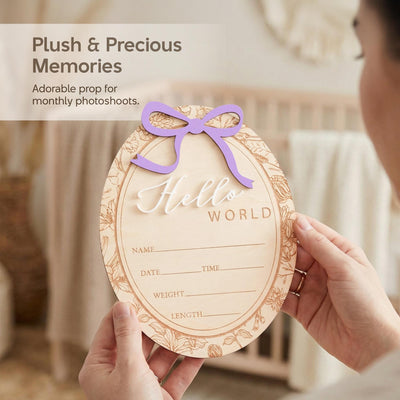 Hello World Baby Announcement Sign Personalized Birth Stats Sign Newborn Hospital Photo Prop Custom Baby Name Sign Gift