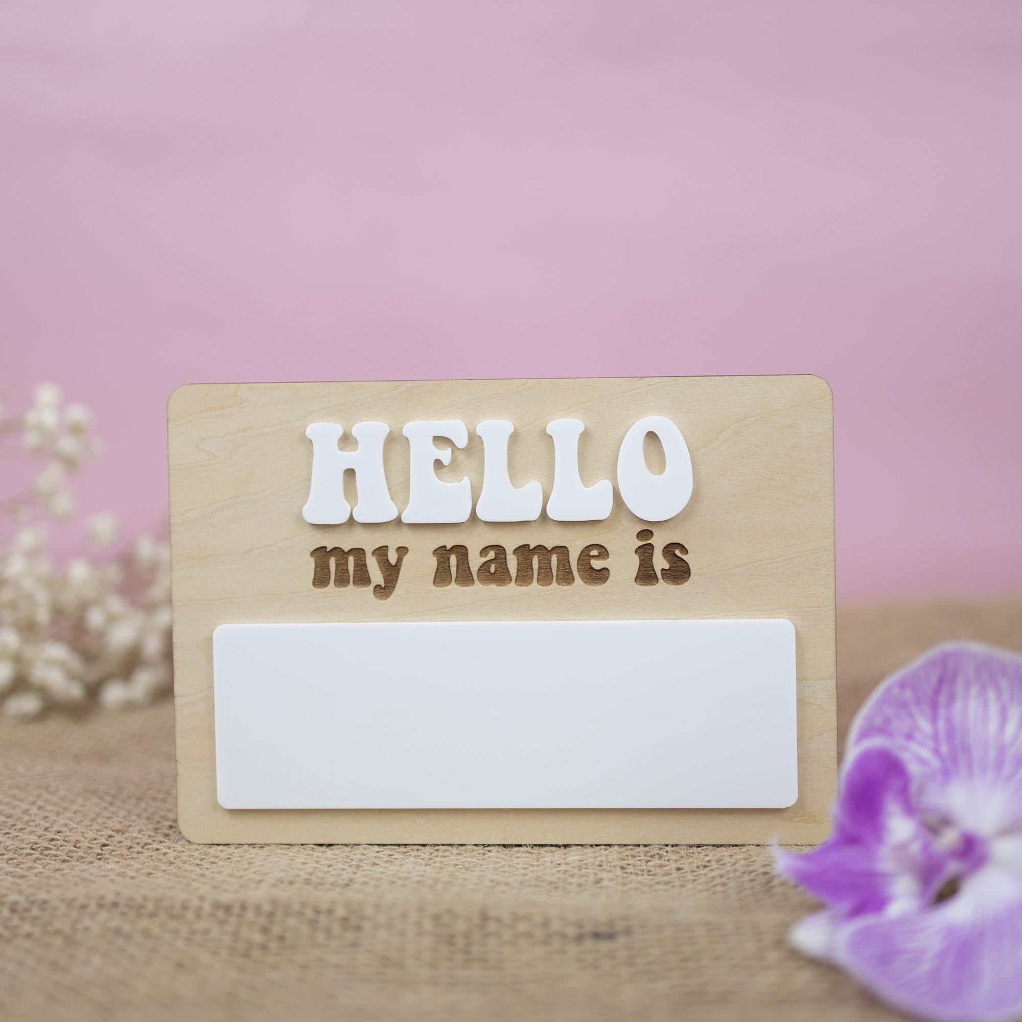 Hello My Name Is Birth Sign, Baby Name Reveal, Baby Name Sign, Birth Announcement, Hospital Name Sign, Baby Name Announcement, Nursery Decor