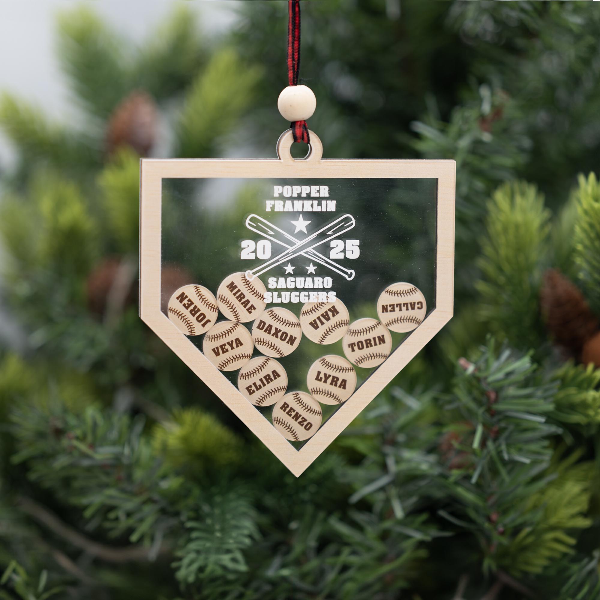 Personalized Baseball Team Ornament, Sports Christmas Ornament, Baseball Gifts For Coach, Baseball Ornament, Baseball Gifts For Players