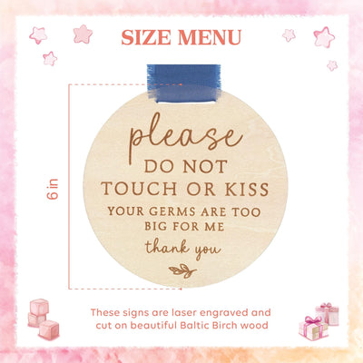 Please Do Not Touch or Kiss Sign, Baby Car Seat Sign No Touching, Gift For New Parents, Baby Shower Gift, Baby Keepsake Gift, Newborn Sign