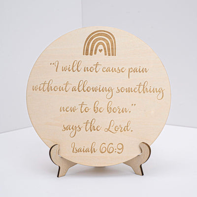 Rainbow Baby Nursery Sign, Christian Baby Shower Gift, Isaiah 66:9, Faith Gift For New Mom, Religious Gift For Mom Pregnant,Bible Verse Baby