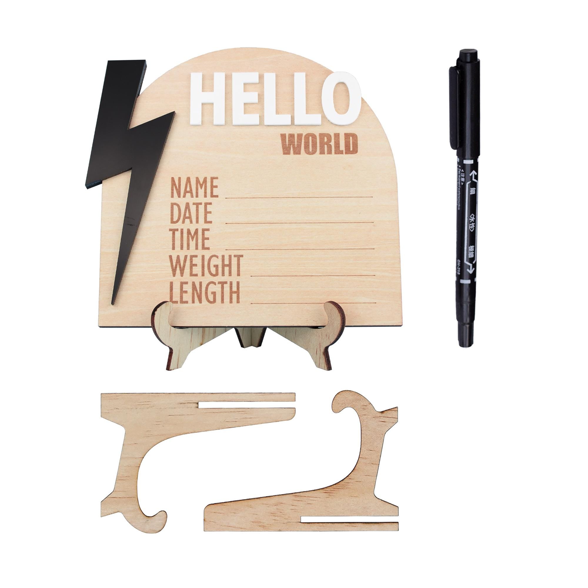 Lightning Bolt Birth Announcement Sign, Baby Name Announcement Sign, Baby Name With Birth Stats, Baby Name Reveal, Baby Announcement Sign