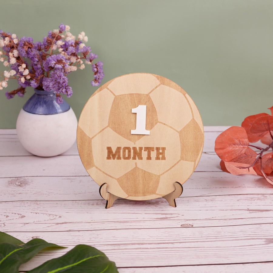 Soccer Baby Milestone Discs, Baby Monthly Milestone, Boy Monthly Photo Sign, 3D Monthly Milestone Discs for Baby Photos, Baby Boy Sign