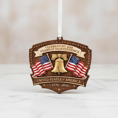 USA 250th Ornament, Semiquincentennial Gift, 1776-2026 Liberty Bell Acrylic Keepsake, Patriotic United States Decor