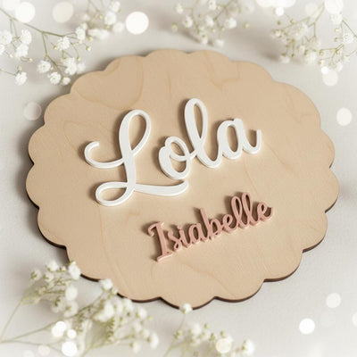 Personalized Baby Name Sign, Wooden Nursery Name Plaque, Sign for Hospital, Baby Name Reveal