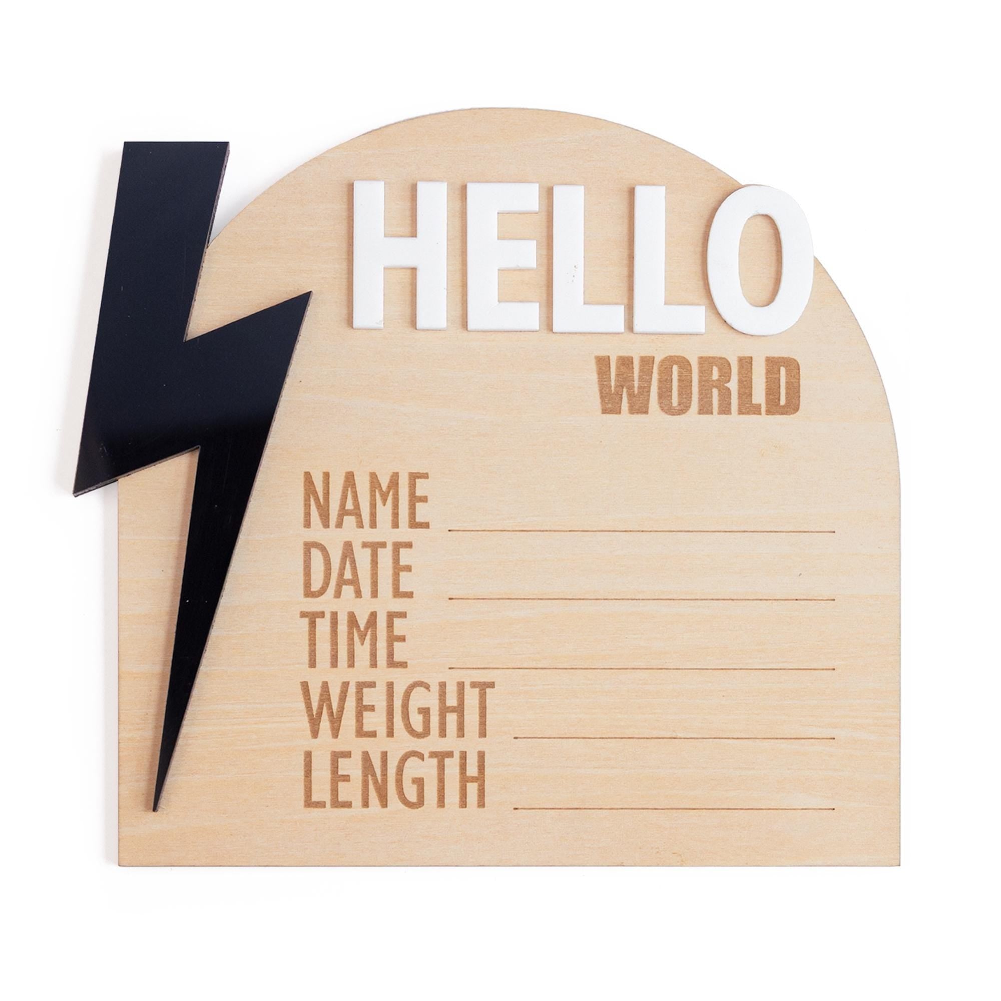 Lightning Bolt Birth Announcement Sign, Baby Name Announcement Sign, Baby Name With Birth Stats, Baby Name Reveal, Baby Announcement Sign