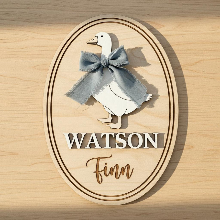 Personalized Baby Name Wood Sign, Hello World Nursery Decor