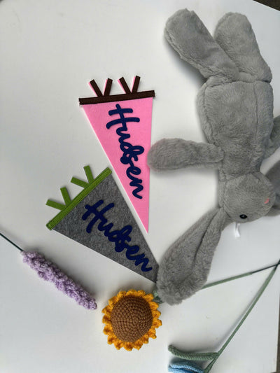 Custom Felt Name Flag: Personalized Nursery Decor