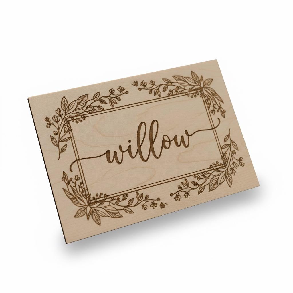 Personalized Wooden Baby Name Sign, Nursery Name Announcement Decor