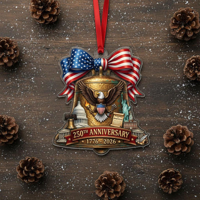 Semiquincentennial Gift 2026 USA 250th Anniversary Acrylic Ornament Liberty Bell Patriotic Decor Eagle History Souvenir