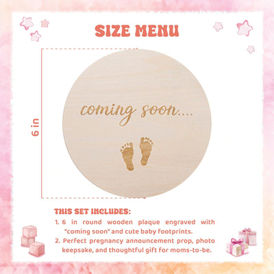 Wooden Pregnancy Announcement Sign, Baby Reveal Announcement, Coming Soon Sign, Baby Announcement Sign, Baby Announcement,Expecting Mom Gift