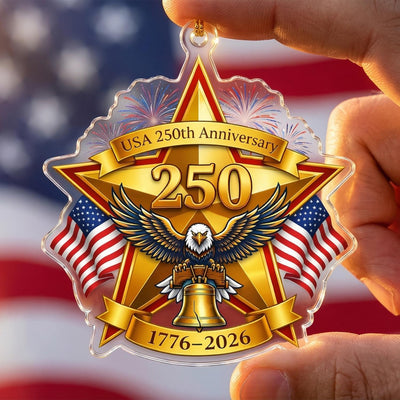 USA 250th Anniversary Ornament, Semiquincentennial Eagle Gift, 1776-2026 Car Hanging Accessory, America 250th Birthday Decor
