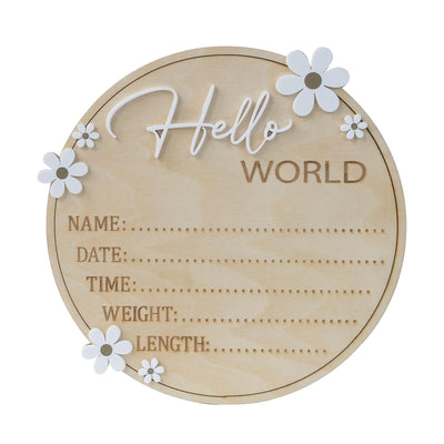 Baby Birth Stat Sign, Hello World Baby Sign Daisy, Baby Name Announcement, Hospital Name Sign, Baby Wooden Sign, Newborn Girl Announcement