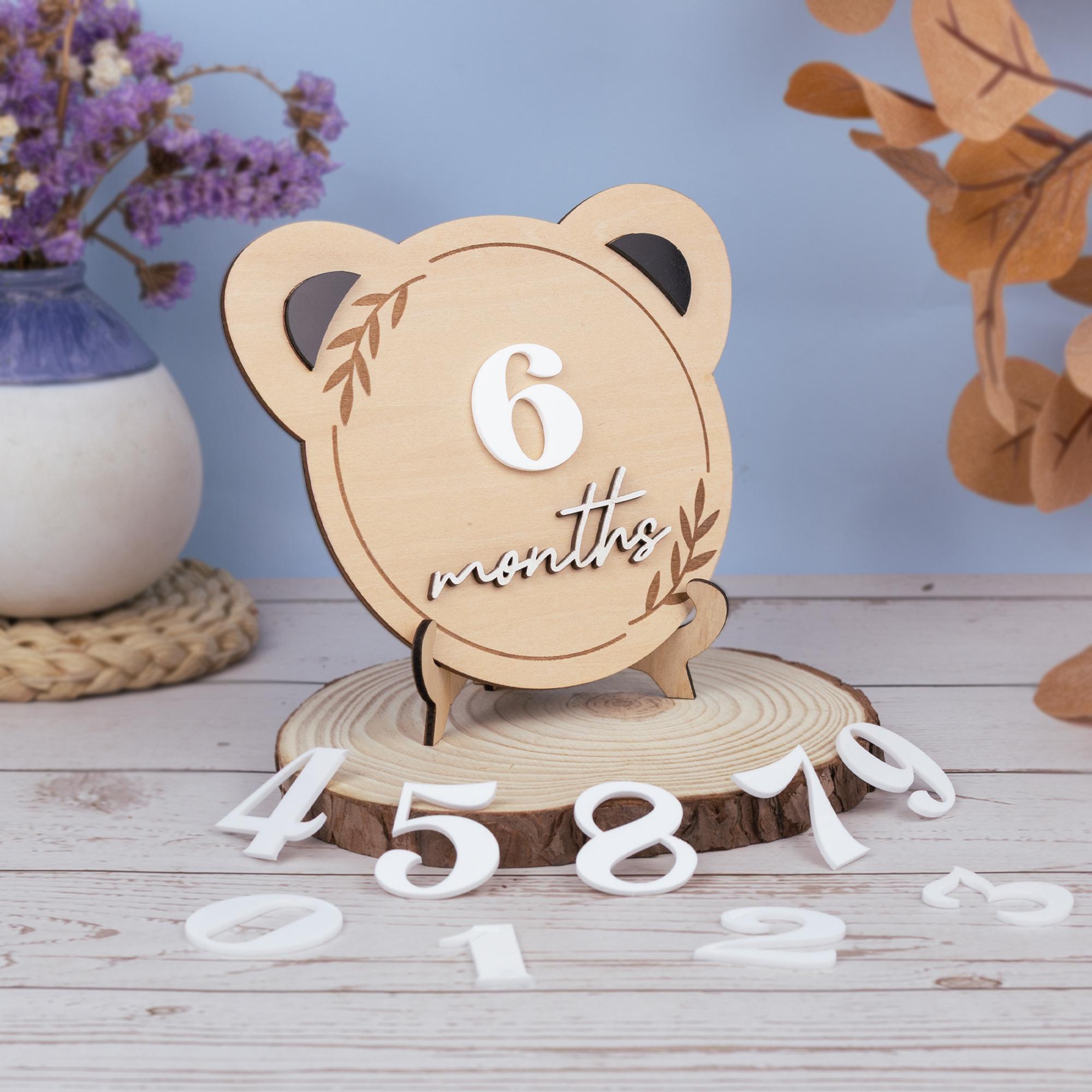 Bear Milestone For Baby, Bear Milestone Cards For Baby, Bear Milestone Markers, Newborn Announcement, Baby Milestone Marker, Baby Gift