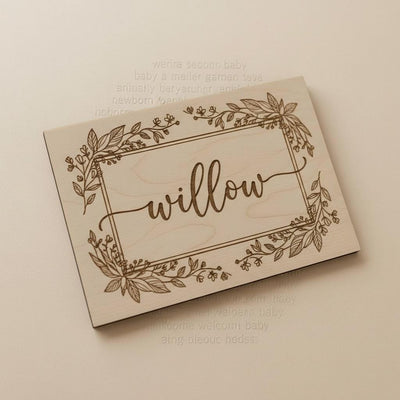 Personalized Wooden Baby Name Sign, Nursery Name Announcement Decor
