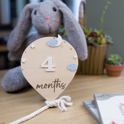 3D Monthly Milestone Discs for Baby Photos, Monthly Baby Milestone Discs, Engraved Wood Monthly Milestone Markers, Personalized Baby Sign