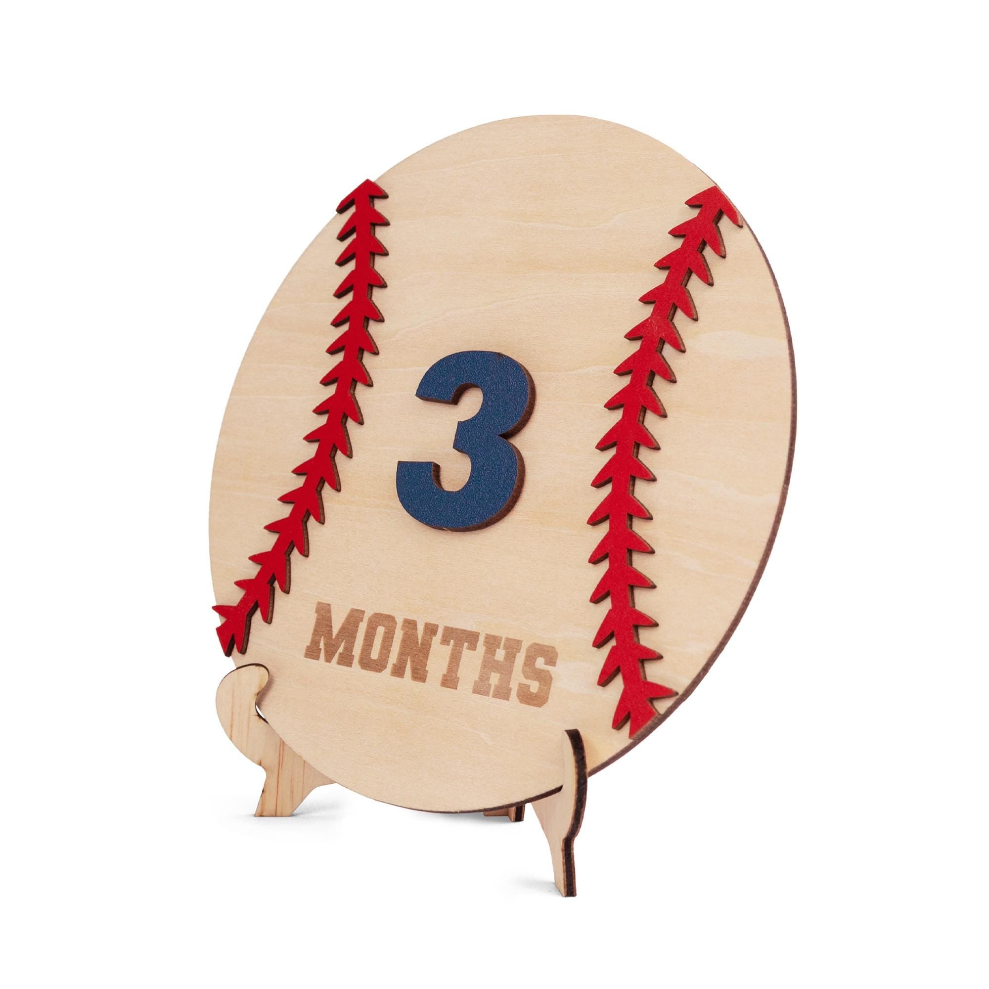 Baseball Baby Milestone Discs, Monthly Milestone Discs for Baby Photos, Monthly Milestone Markers, Baby Monthly Milestones, Gift for Newborn