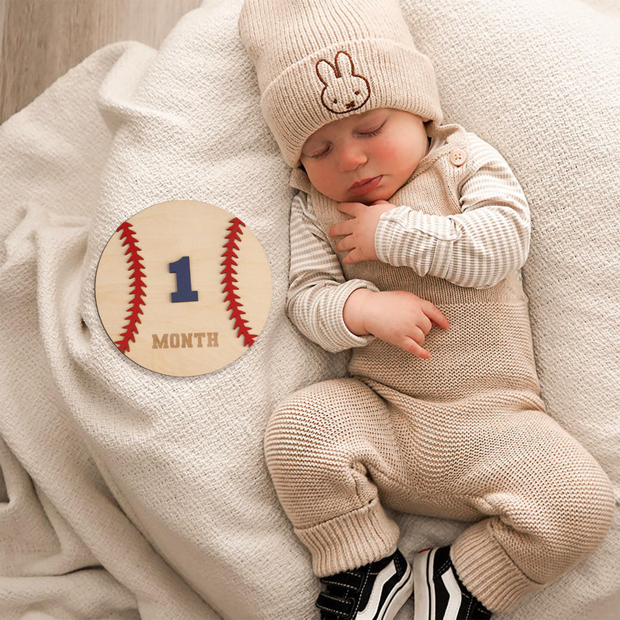 Baseball Baby Milestone Discs, Monthly Milestone Discs for Baby Photos, Monthly Milestone Markers, Baby Monthly Milestones, Gift for Newborn