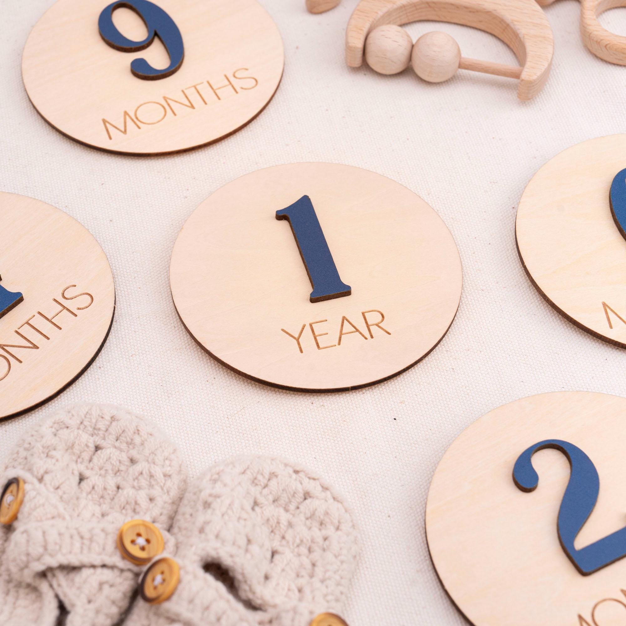 Monthly Milestone Discs Infant Pictures, Monthly Milestone Markers Wood, Monthly Milestone Cards Baby,Monthly Sign For Baby,Baby Shower Gift