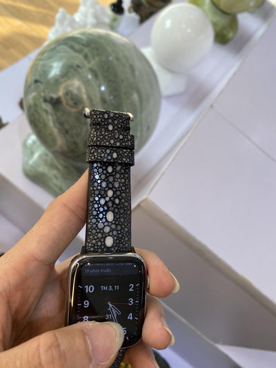 Handmade Stingray Leather Apple Watch Band: Custom Sizes