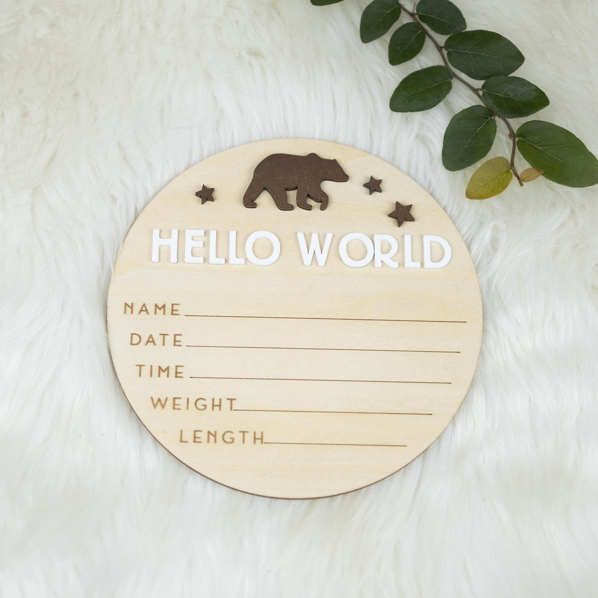 Hello World Sign, Birth Announcement, Birth Stats Sign, Baby Name Announcement, Hospital Name Sign, Newborn Wood Sign
