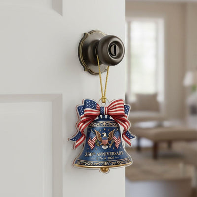 Semiquincentennial Gift 2026 USA 250th Anniversary Ornament Liberty Bell Hanging Pendant Patriotic Eagle Proud American Decor
