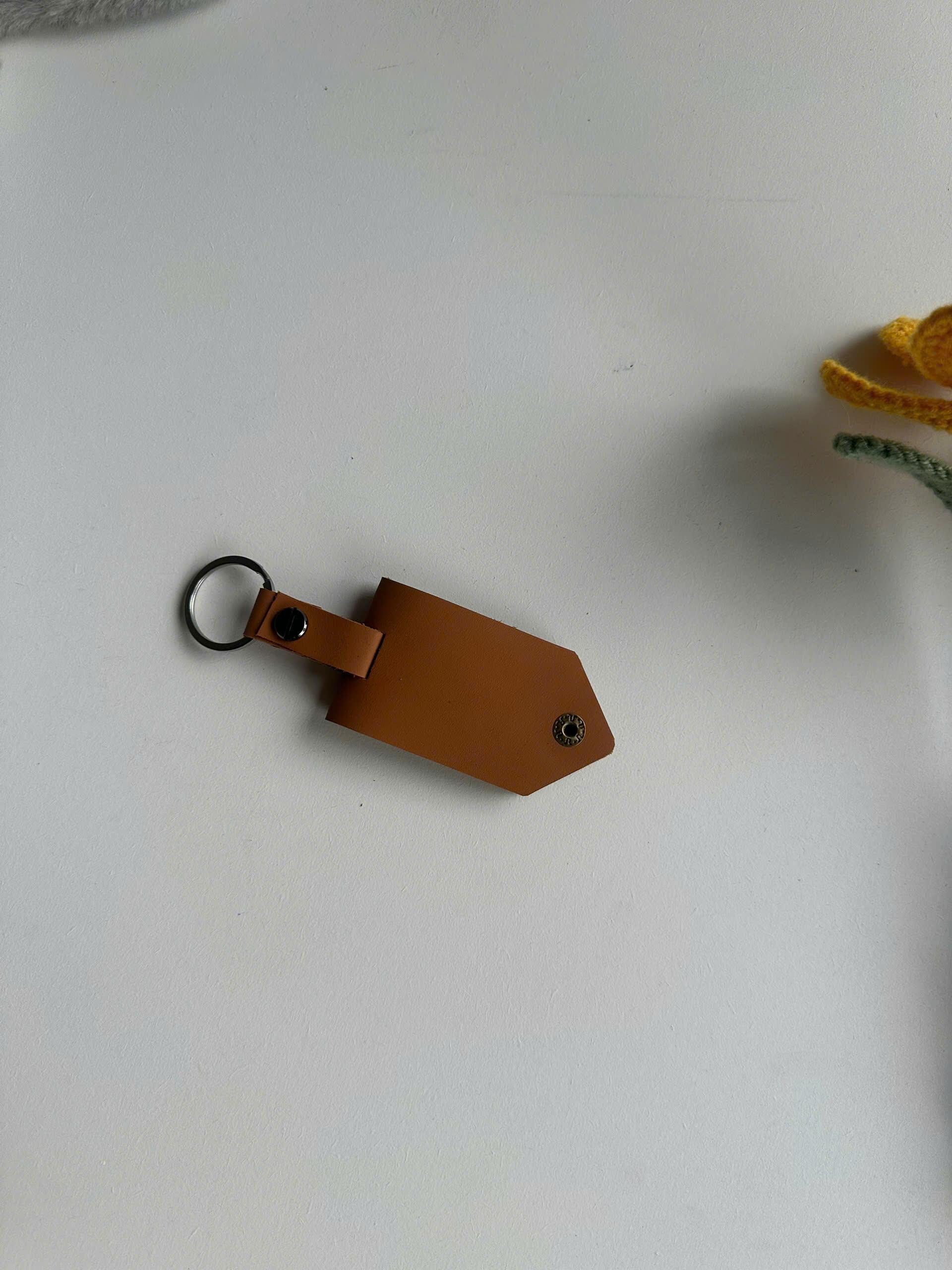 Personalized Hidden Photo Keyring, Leather Picture Gift