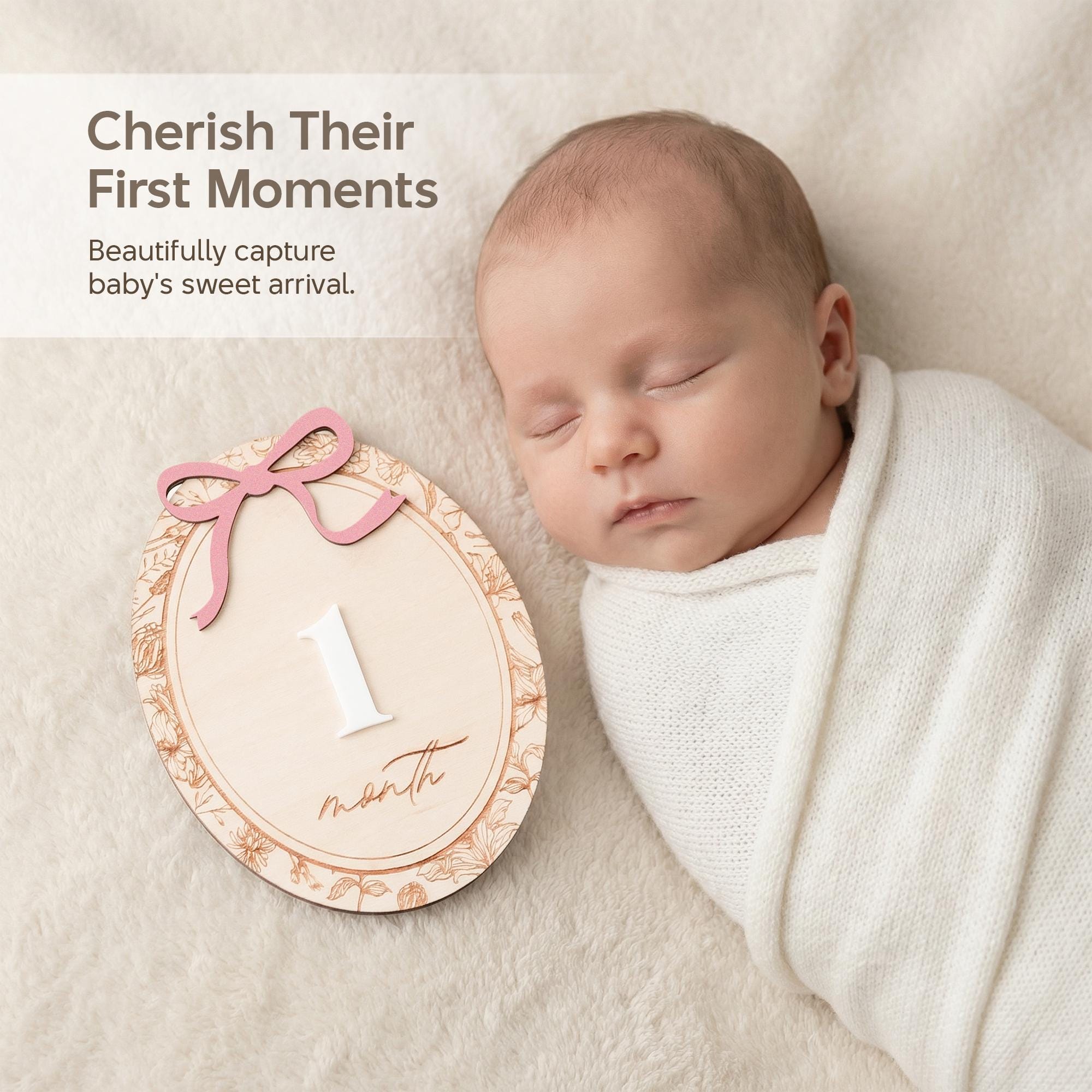 Baby Milestone Discs Wooden Monthly Milestone Sign Baby Month Markers Newborn Photo Prop First Year Baby Gift Baby Milestone Set