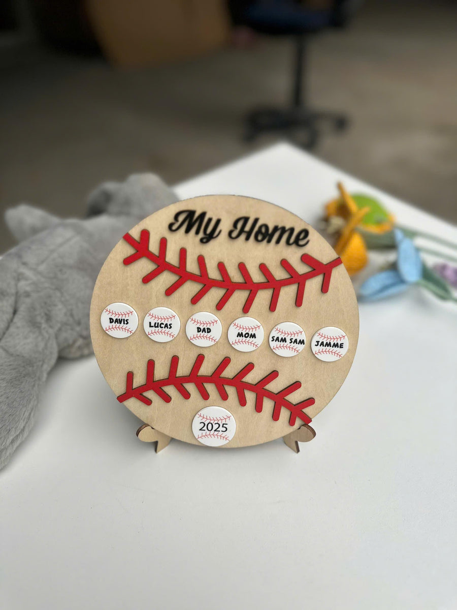 Personalized Baseball Desk Decor, Custom Team Gift