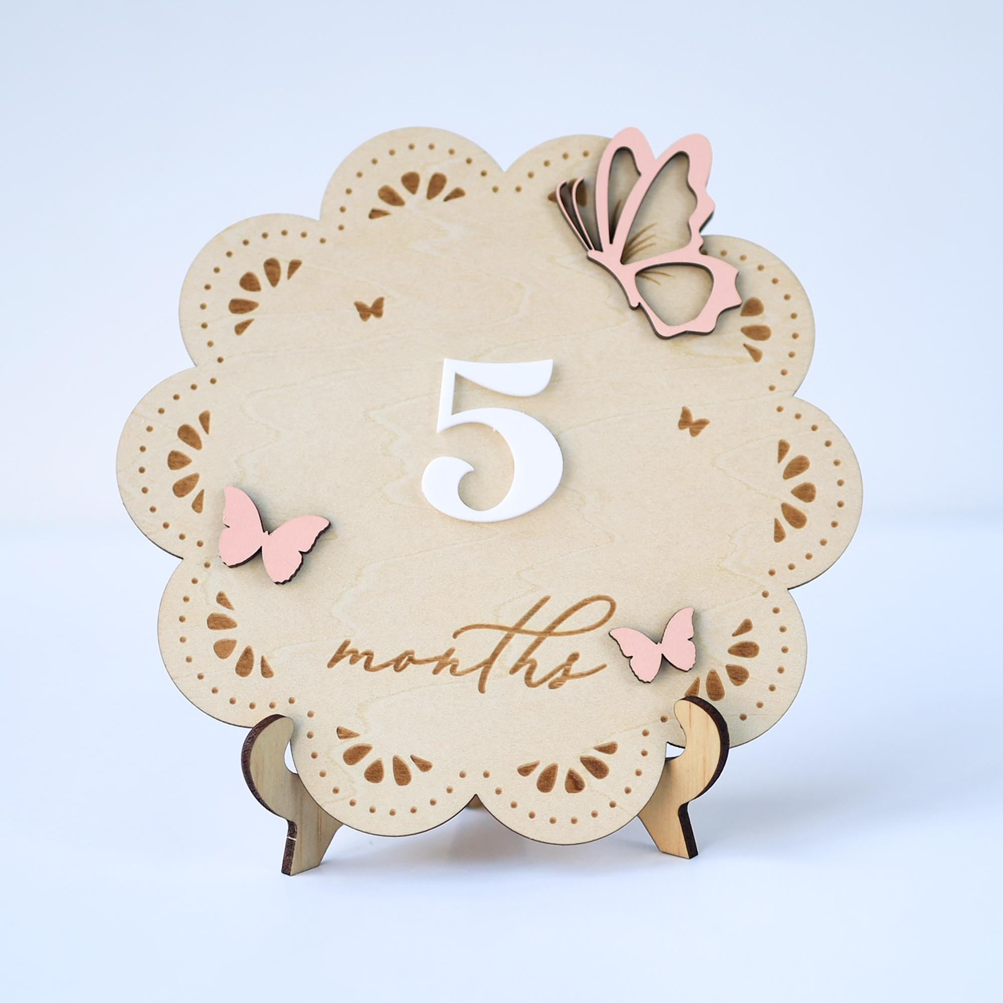 Baby Girl Monthly Milestone, Baby Girl Sign, Butterfly Baby Girl Milestone Card, Baby Shower Months, Baby Milestone Sign, Baby Photo Prop