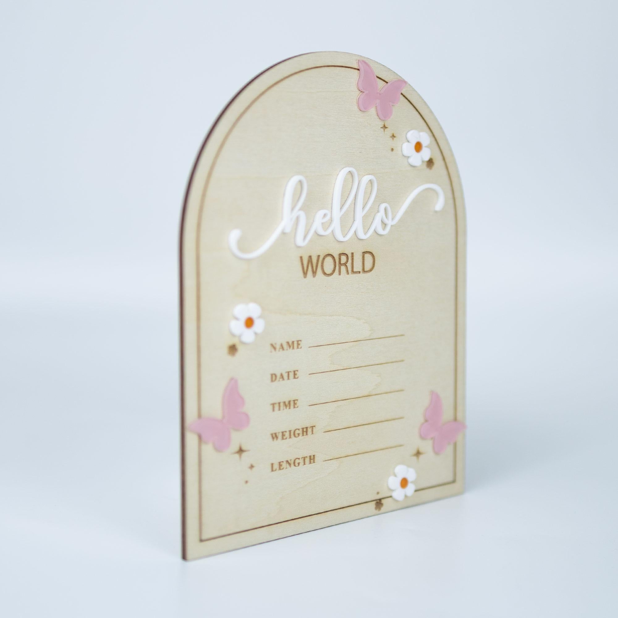 Hello World Newborn Sign, Baby Announcement Sign, Baby Sign For Hospital, Welcome Baby Sign, Baby Sign For Hospital, Gender Neutral Sign