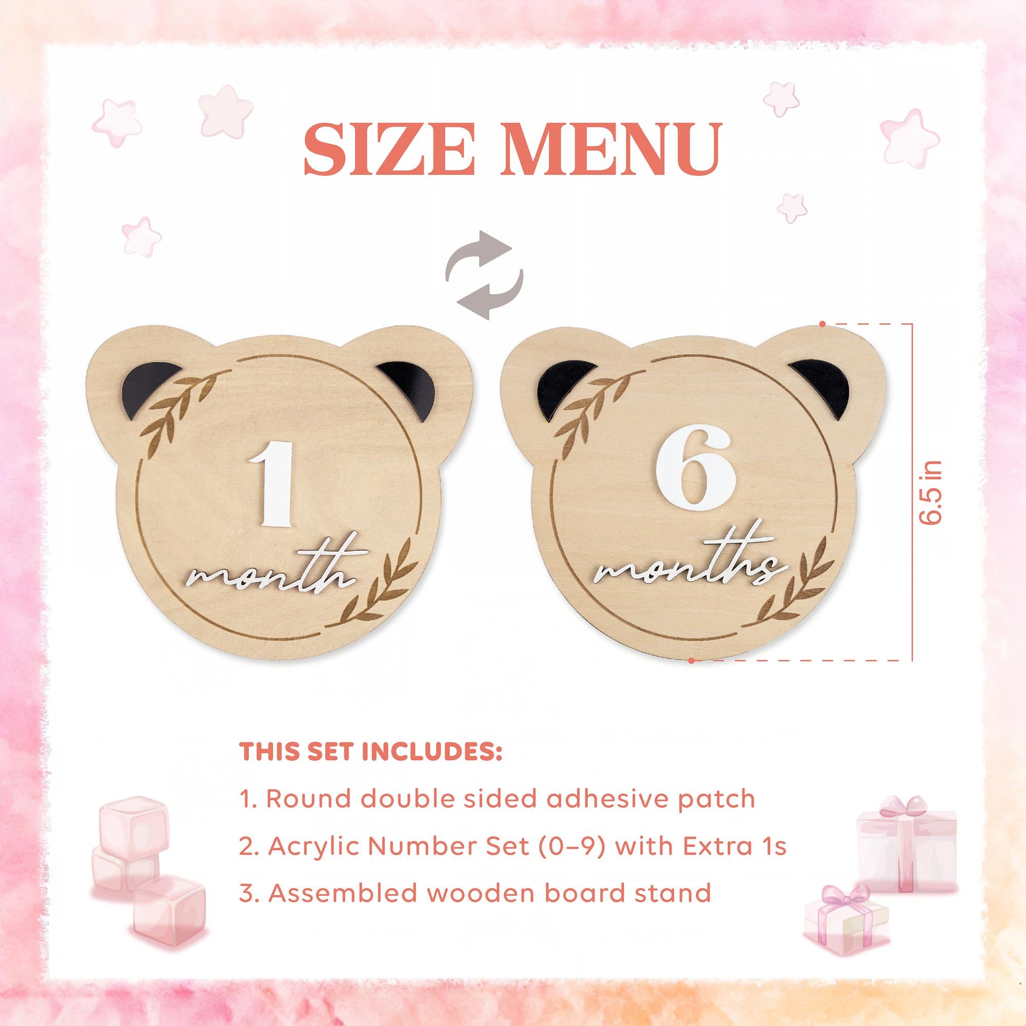 Bear Milestone For Baby, Bear Milestone Cards For Baby, Bear Milestone Markers, Newborn Announcement, Baby Milestone Marker, Baby Gift