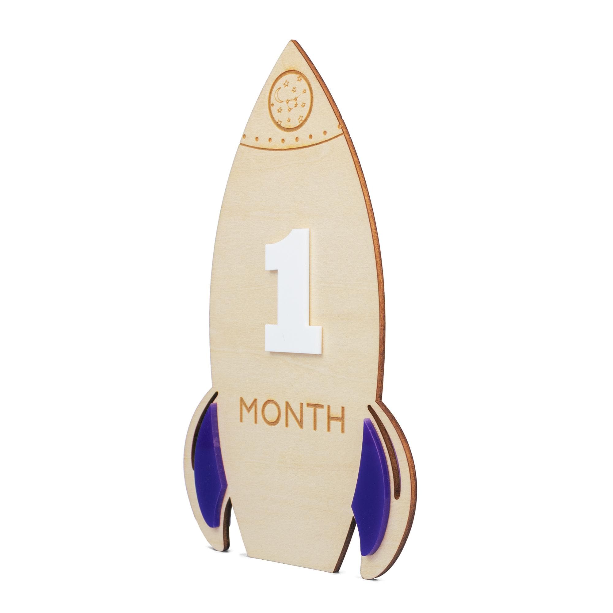 Wooden Rocket Baby Boy Milestone, Galaxy Baby Shower, Space Theme Baby Shower, Baby Sign, Nursery Decor, Boho Baby Milestone,Baby Photo Prop