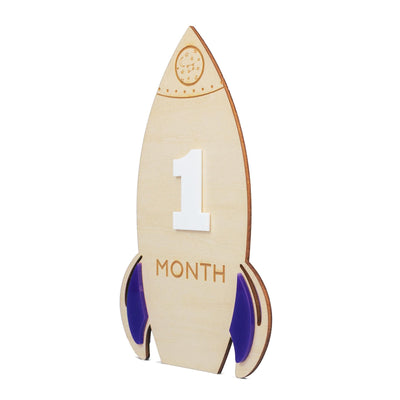 Wooden Rocket Baby Boy Milestone, Galaxy Baby Shower, Space Theme Baby Shower, Baby Sign, Nursery Decor, Boho Baby Milestone,Baby Photo Prop