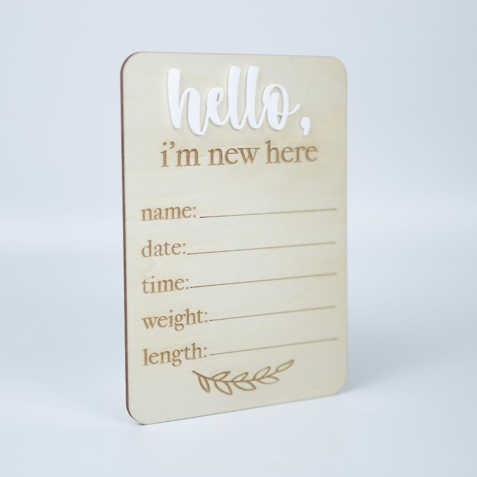 Birth Announcement Sign, I'm New Here Sign, Baby Stat Sign, Birth Announcement Sign For Hospital, Baby Announcement Name Sign For Hospital