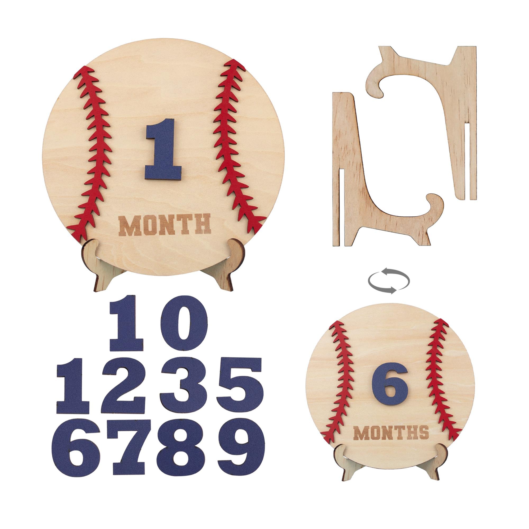 Baseball Baby Milestone Discs, Monthly Milestone Discs for Baby Photos, Monthly Milestone Markers, Baby Monthly Milestones, Gift for Newborn