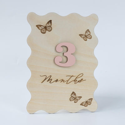 Personalized Monthly Milestones, Wooden Milestone Card, Custom Baby Shower Gift for Girls, Baby Name Sign for Hospital, Gift for Newborn