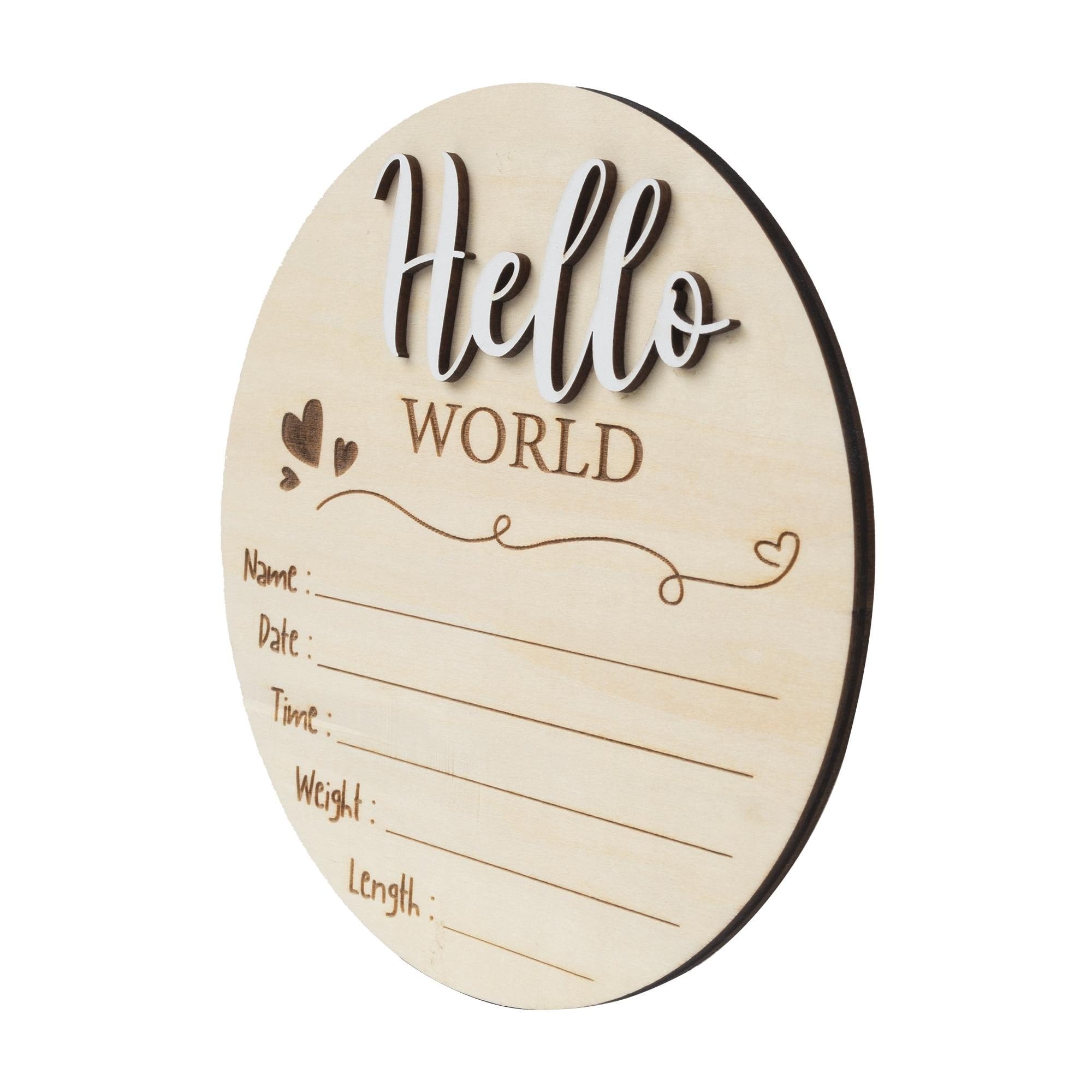Baby Stat Sign, Hello World Birth Announcement, Hello World Baby Announcement Sign, Custom Newborn Name Sign, Baby Birth Stats Sign