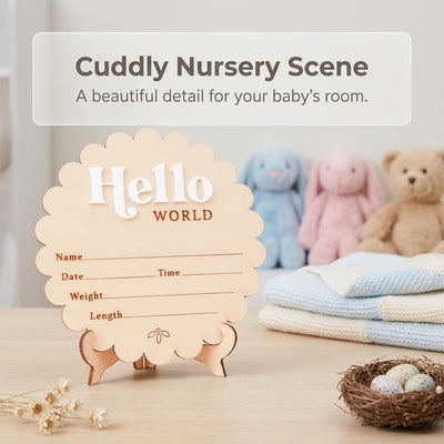 Hello World Baby Announcement Sign Birth Stats Sign Custom Baby Name Sign Newborn Announcement Photo Prop Baby Keepsake Gift