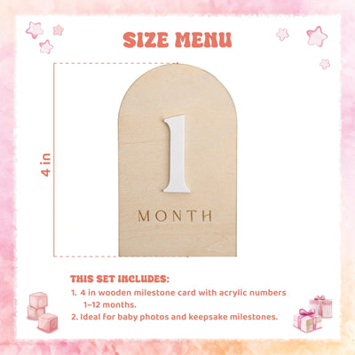 Modern Baby Milestone Cards, Wooden Baby Monthly Milestone, Baby Photo Prop Newborn, Newborn Keepsake Gift, Monthly Milestone Discs